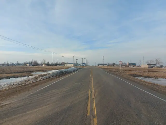 Highway 35 heading north into Tribune