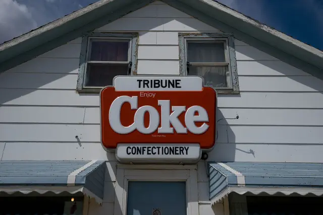 Tribune Confectionery Coke sign